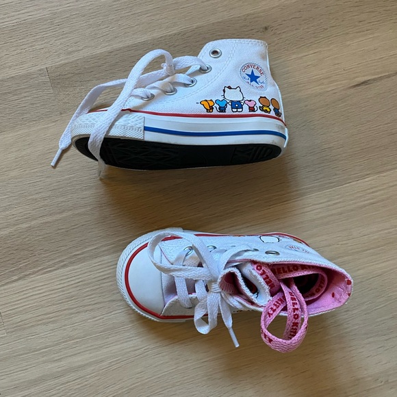 VERY RARE Converse Hello Kitty x Chuck Taylor All Star Canvas Hi 'White Size 5 - Picture 5 of 14